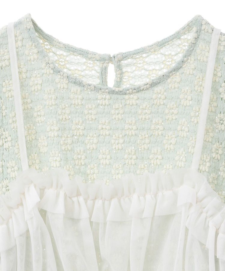 earth music&ecology「SET2点フラワープルオーバー＋チュールビスチェ」|Tシャツ・カットソー|