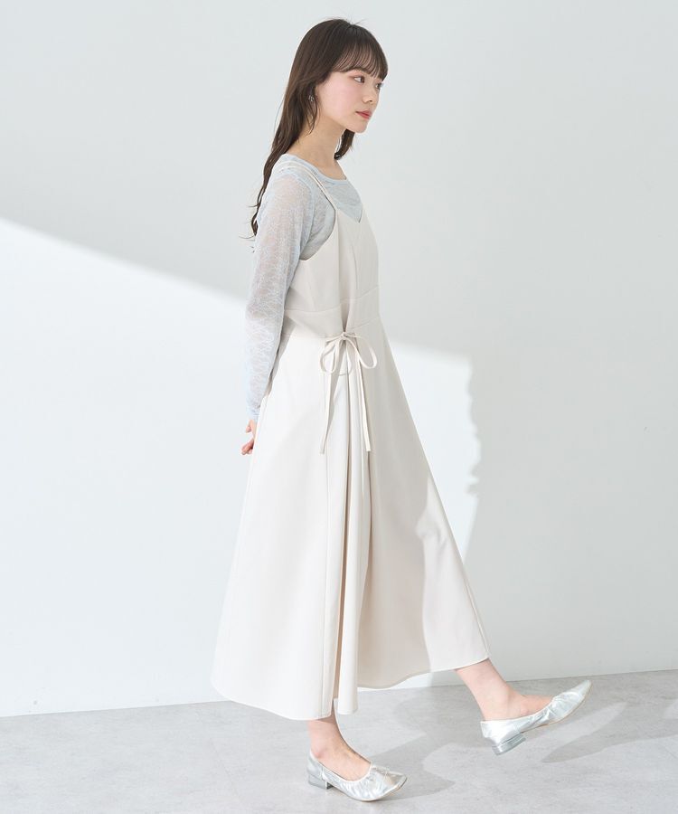 earth music&ecology「サイドリボンラップ風キャミワンピース」|ワンピース|Ivory