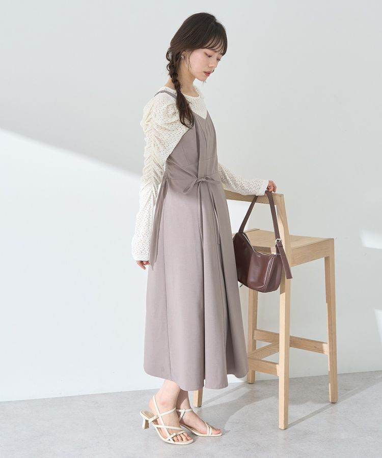 earth music&ecology「サイドリボンラップ風キャミワンピース」|ワンピース|