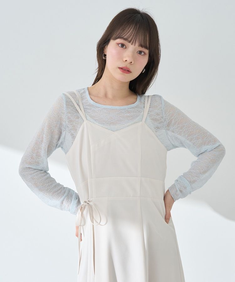 earth music&ecology「サイドリボンラップ風キャミワンピース」|ワンピース|