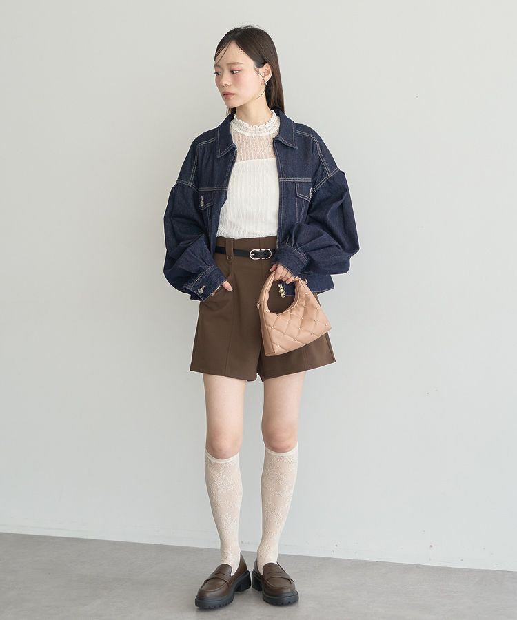 earth music&ecology「スタッズキルトバッグ」|ハンドバッグ|