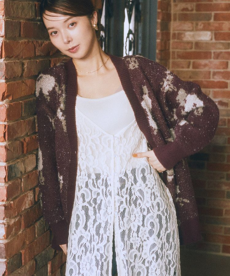 earth music&ecology「起毛レースレイヤードキャミワンピース」|ワンピース|