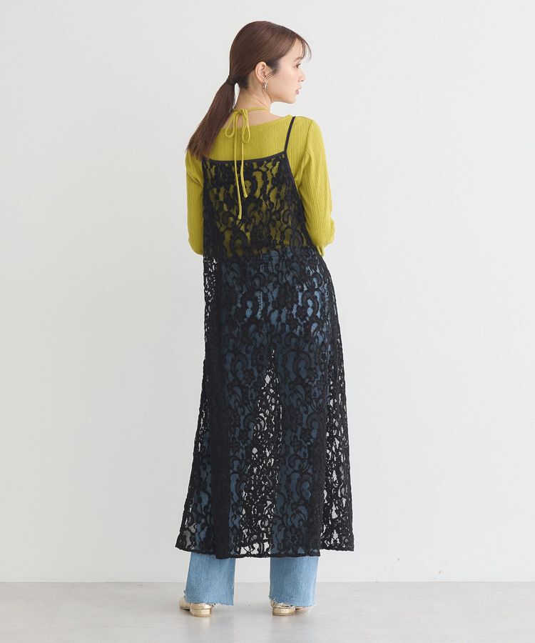 earth music&ecology「起毛レースレイヤードキャミワンピース」|ワンピース|