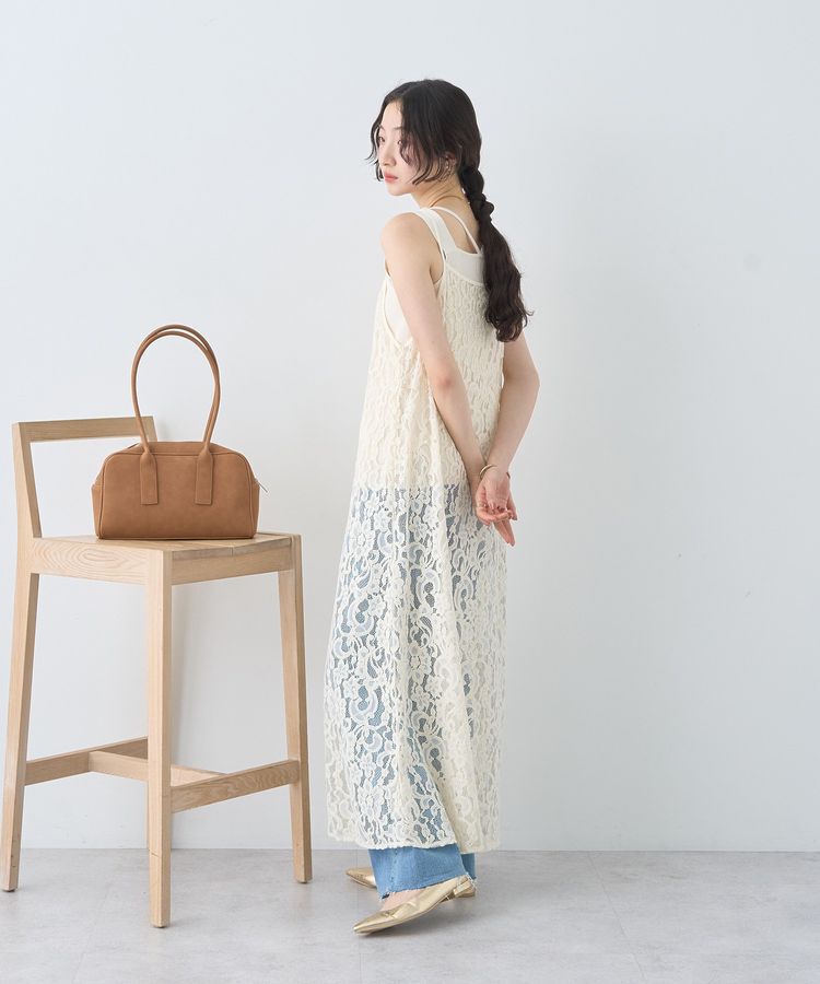 earth music&ecology「起毛レースレイヤードキャミワンピース」|ワンピース|