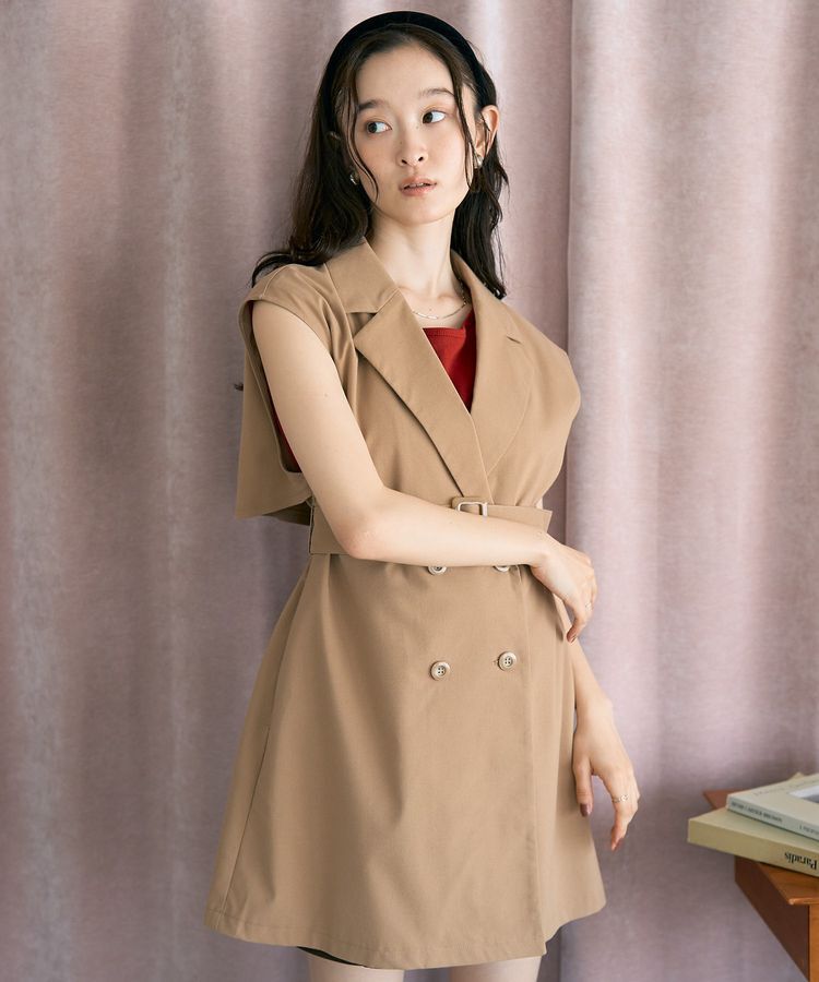 earth music&ecology「ショートジレンチ」|トレンチコート|