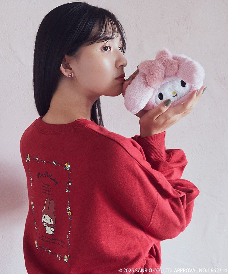 earth music&ecology「マイメロディ&クロミ/earth フェイスポーチ」|ポーチ|