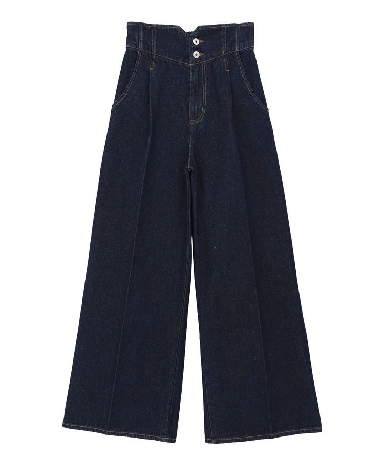 earth music&ecology「ハイウエストデニムパンツ」|デニム|