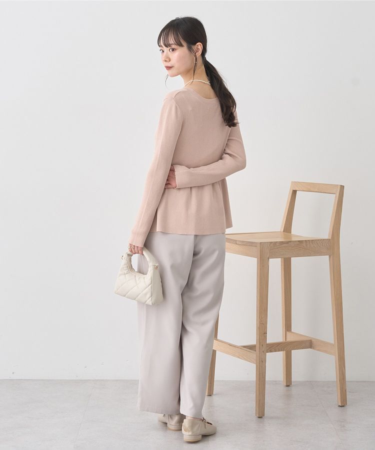 earth music&ecology「ペプラムニットカーディガン」|カーディガン|