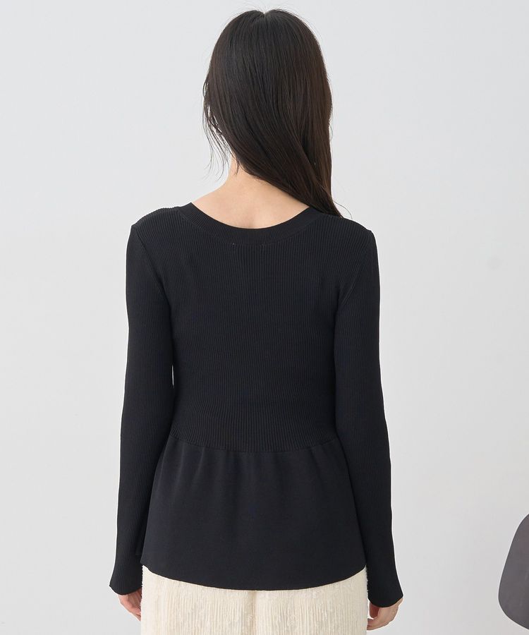 earth music&ecology「ペプラムニットカーディガン」|カーディガン|