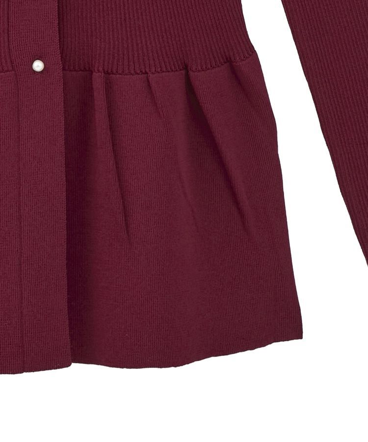 earth music&ecology「ペプラムニットカーディガン」|カーディガン|