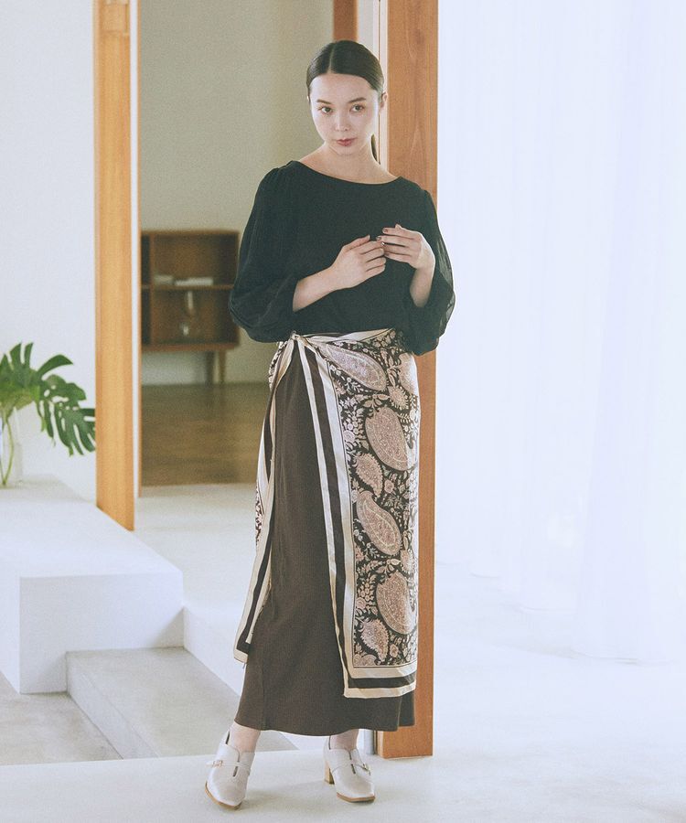 earth music&ecology「カットリブナロースカート」|タイト|