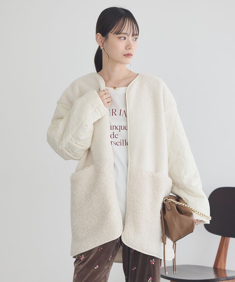 earth music&ecology「ボアキルトミドルコート」|その他|