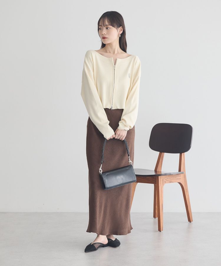 earth music&ecology「ダブルジップロゴニットプルオーバー」|ニット・セーター|