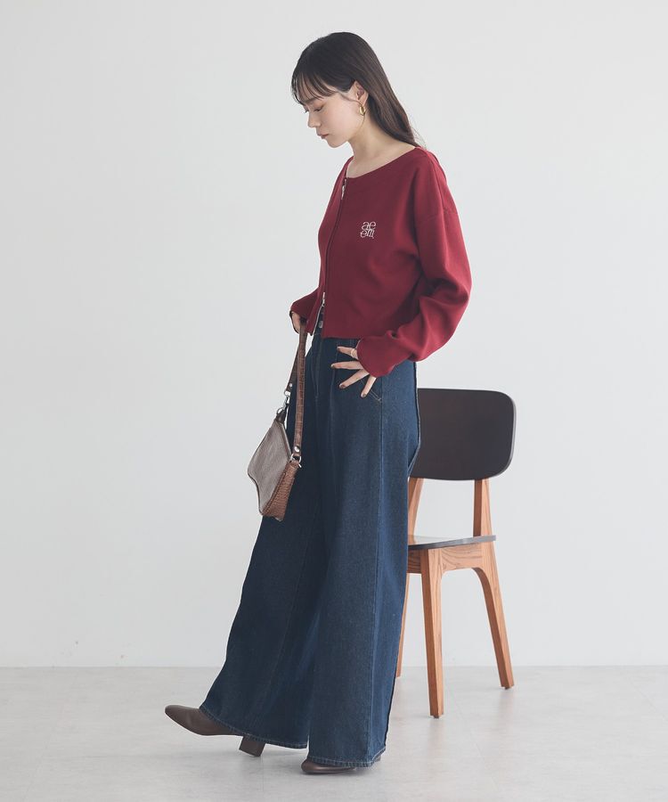 earth music&ecology「ダブルジップロゴニットプルオーバー」|ニット・セーター|