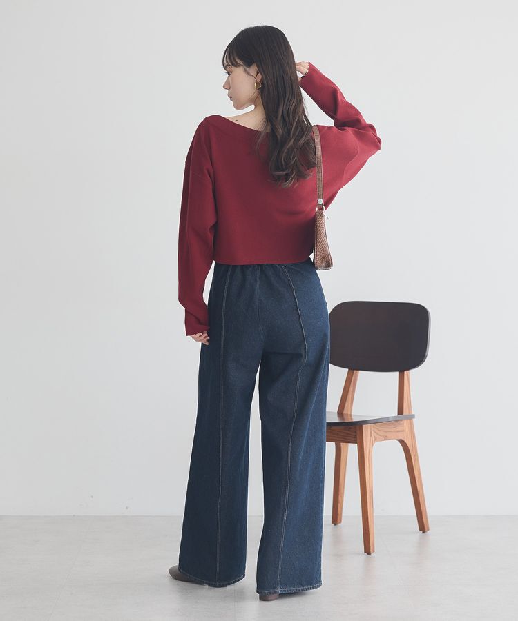 earth music&ecology「ダブルジップロゴニットプルオーバー」|ニット・セーター|