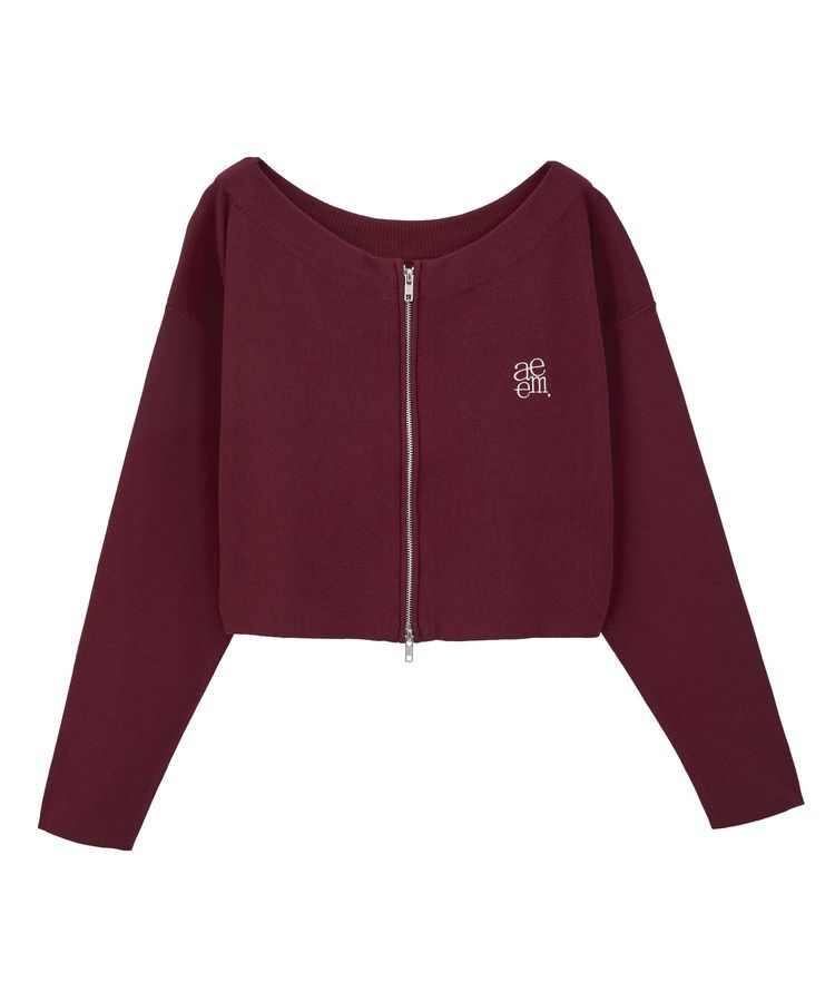 earth music&ecology「ダブルジップロゴニットプルオーバー」|ニット・セーター|