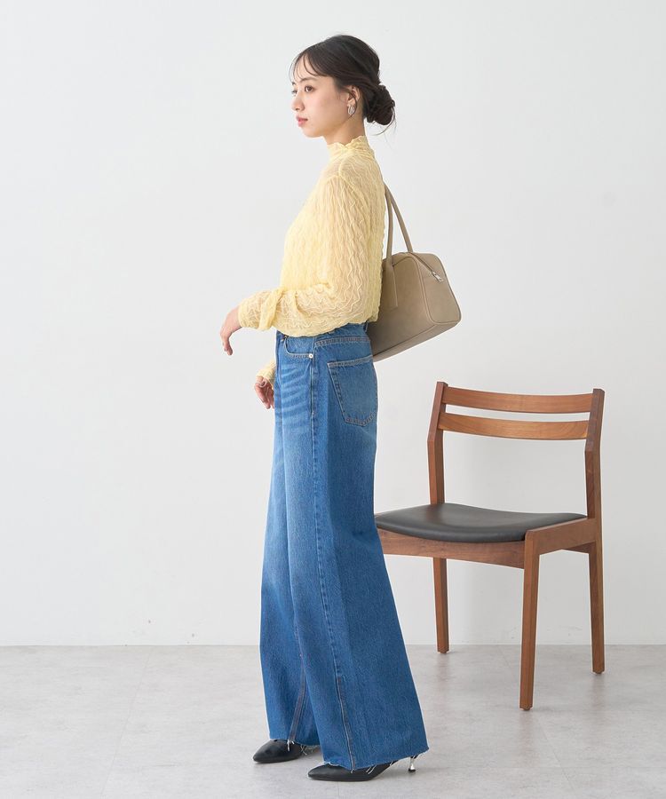 earth music&ecology「ハイネックシアーうねうねプルオーバー」|Tシャツ・カットソー|