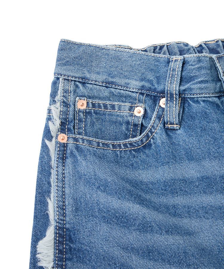 earth music&ecology「ワイドフリンジデニムパンツ」|デニム|