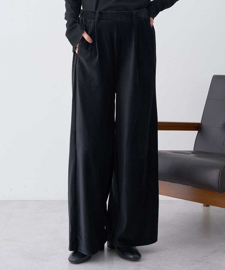 earth music&ecology「コーデュロイタックパンツ」|その他|Black