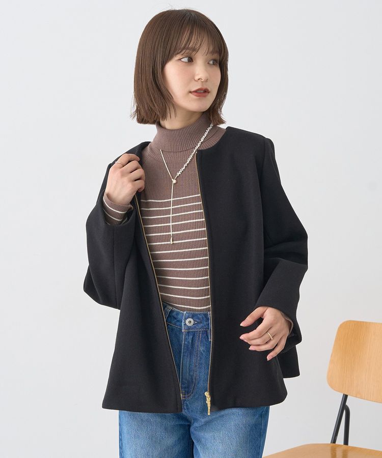 earth music&ecology「レンチング(TM)エコヴェロ(TM)(リブタートル)」|ニット・セーター|