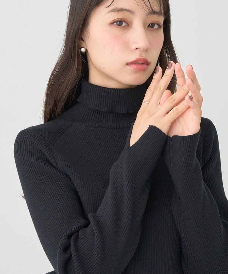 earth music&ecology「レンチング(TM)エコヴェロ(TM)(リブタートル)」|ニット・セーター|