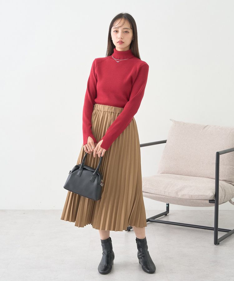 earth music&ecology「レンチング(TM)エコヴェロ(TM)(リブタートル)」|ニット・セーター|