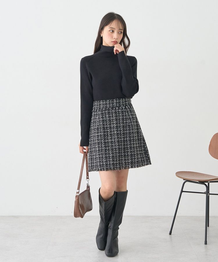 earth music&ecology「レンチング(TM)エコヴェロ(TM)(リブタートル)」|ニット・セーター|