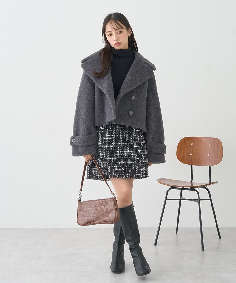 earth music&ecology「レンチング(TM)エコヴェロ(TM)(リブタートル)」|ニット・セーター|