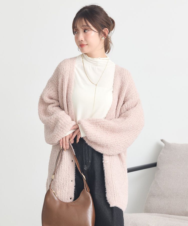 earth music&ecology「スパンコールブークレカーディガン」|カーディガン|