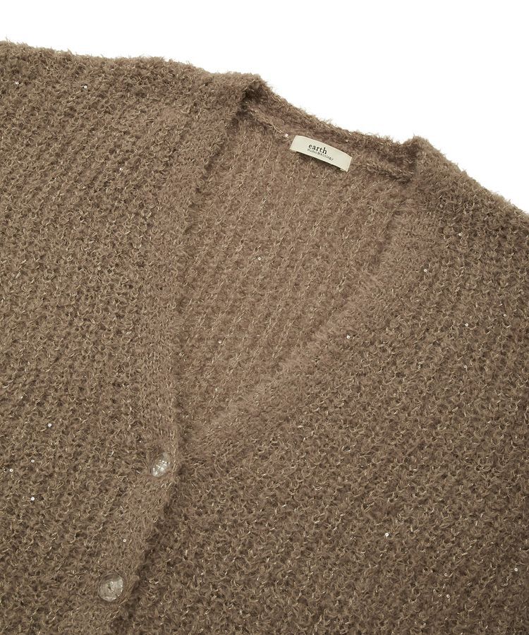 earth music&ecology「スパンコールブークレカーディガン」|カーディガン|