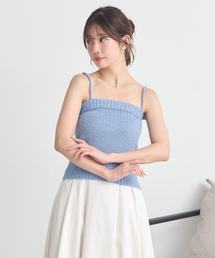 earth music&ecology「SET2点フラワースパンコールカーデ＋ビスチェ」|カーディガン|