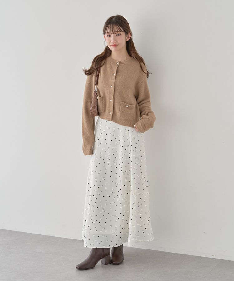earth music&ecology「パウダーシャギークルーネックカーディガン」|カーディガン|