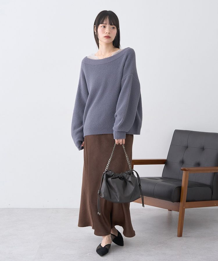 earth music&ecology「あったかフェミニンインナー(2wayネック)」|Tシャツ・カットソー|