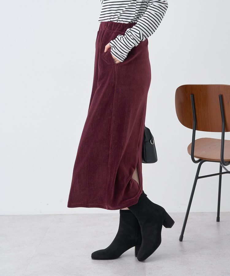 earth music&ecology「コーデュロイナロースカート」|タイト|