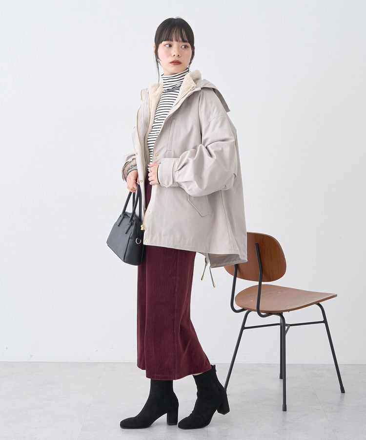 earth music&ecology「コーデュロイナロースカート」|タイト|