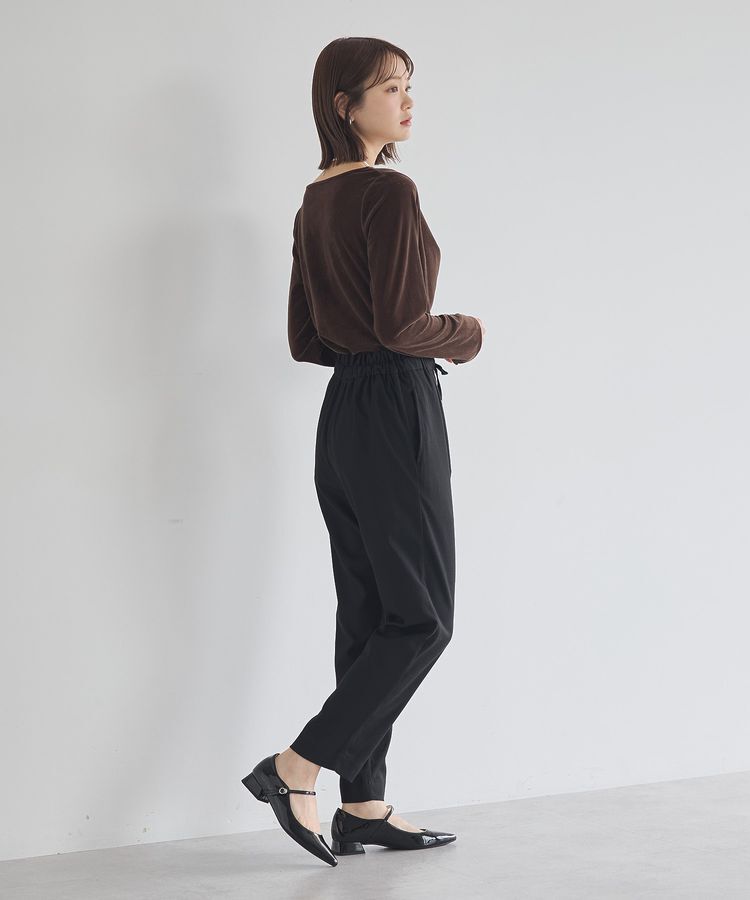 earth music&ecology「シアーベロアドレープネックプルオーバー」|Tシャツ・カットソー|