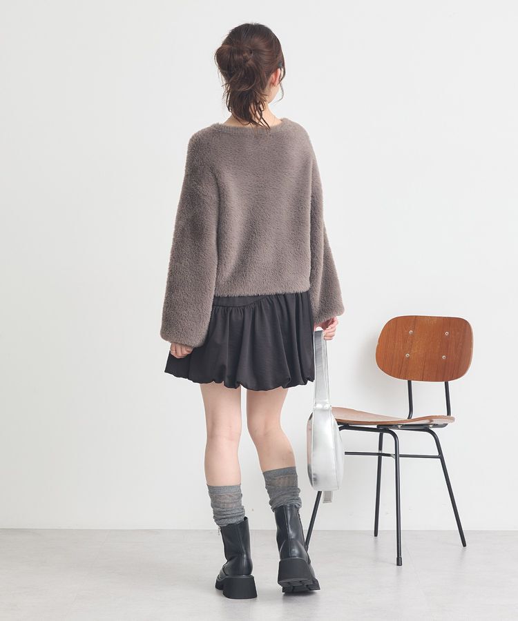 earth music&ecology「ラウンド切り替えバルーンミニスカート」|スカート|