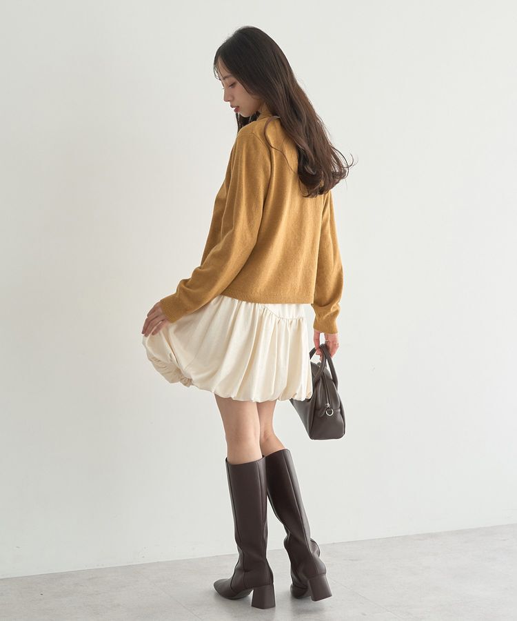 earth music&ecology「ラウンド切り替えバルーンミニスカート」|スカート|