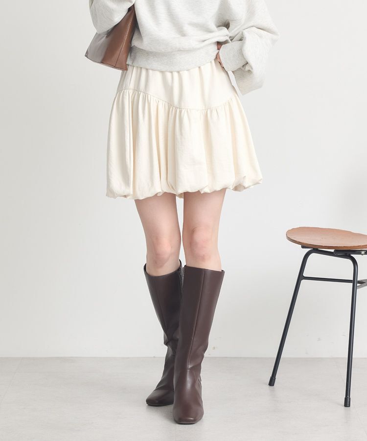 earth music&ecology「ラウンド切り替えバルーンミニスカート」|スカート|