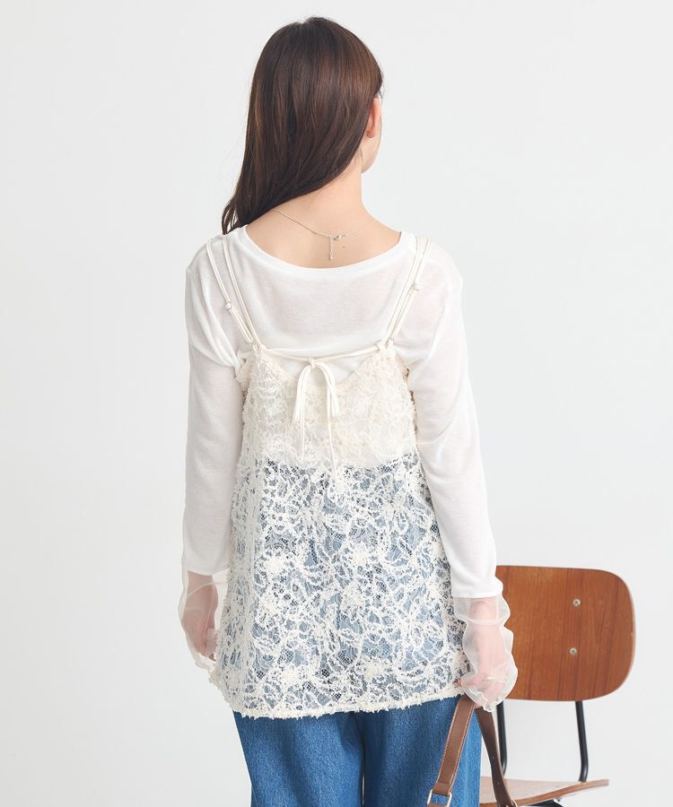 earth music&ecology「モールレースキャミチュニック」|チュニック|