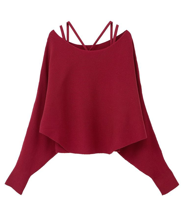 earth music&ecology「SET2点クロスニット+キャミソール」|ニット・セーター|