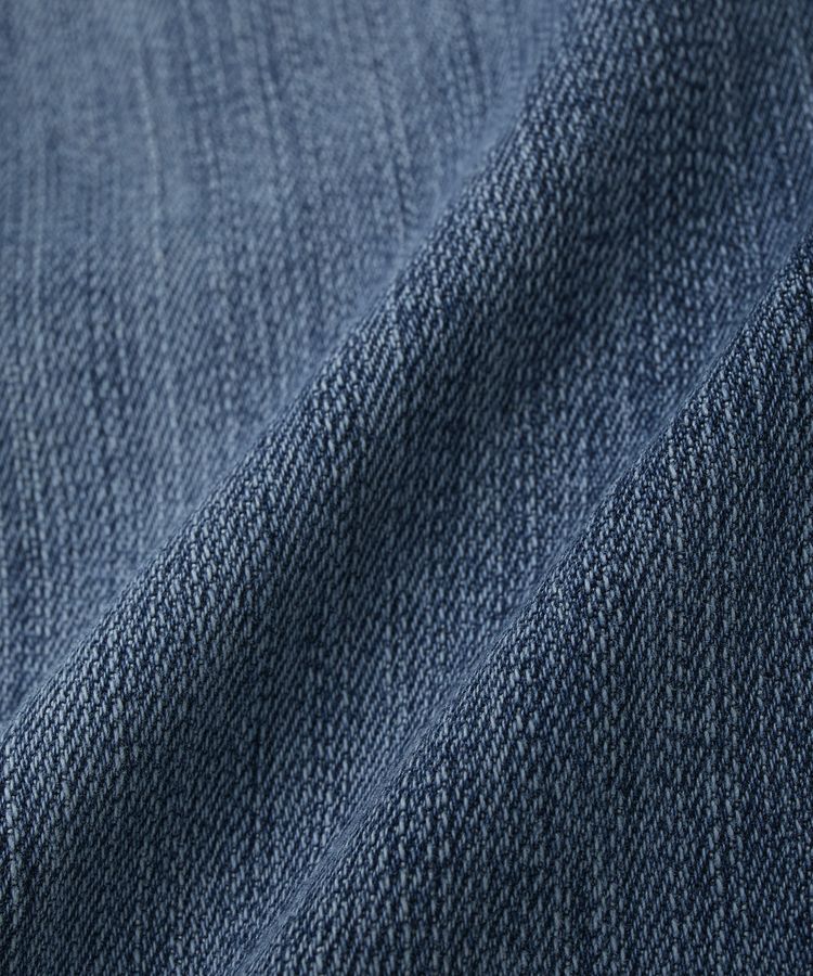 earth music&ecology「セルフカットストレッチフレアデニムパンツ」|デニム|