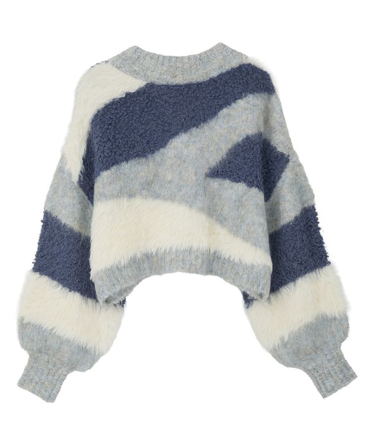 earth music&ecology「ポンポンヤーンミックスインターシャカーディガン」|カーディガン|