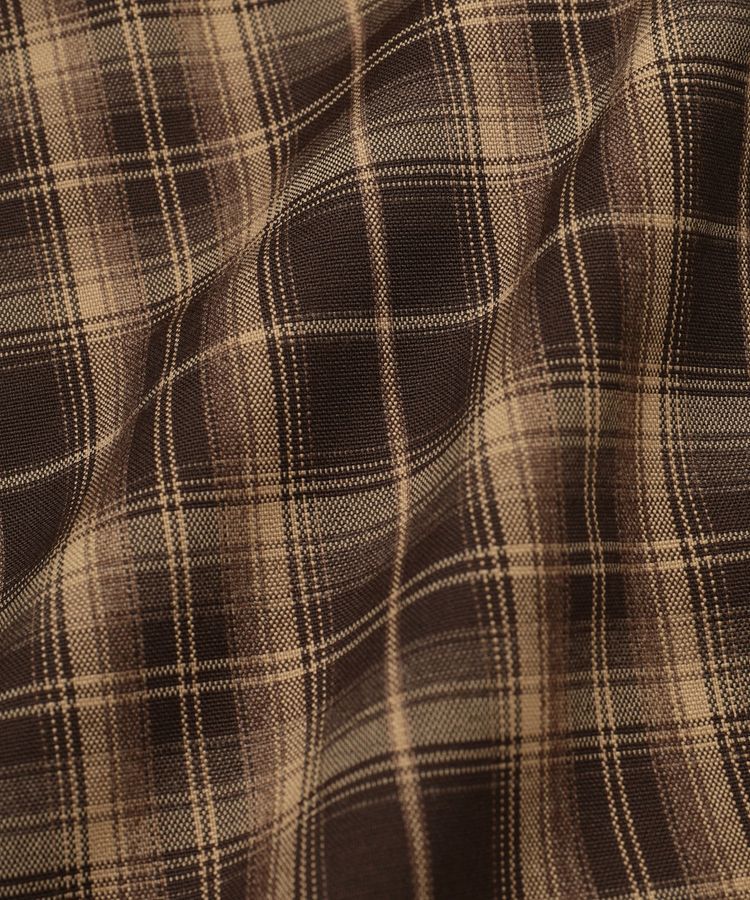 earth music&ecology「SET2点チェック柄シャーリングビスチェ＋シャツ」|シャツ・ブラウス|