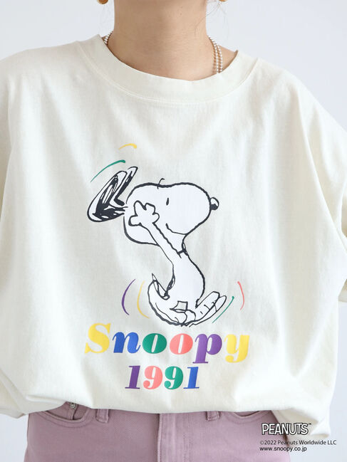  「PEANUTSピグメントロングT」|Tシャツ・カットソー|
