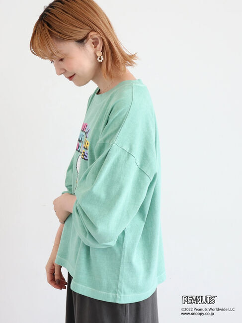  「PEANUTSピグメントロングT」|Tシャツ・カットソー|