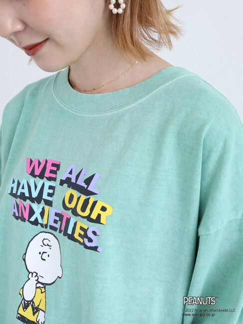  「PEANUTSピグメントロングT」|Tシャツ・カットソー|