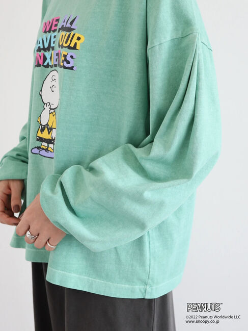  「PEANUTSピグメントロングT」|Tシャツ・カットソー|