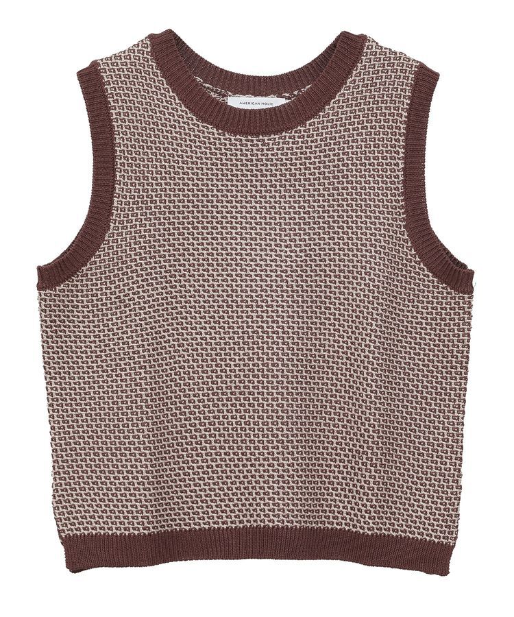 AMERICAN HOLIC「ジャガードニットベスト」|ベスト・ジレ|