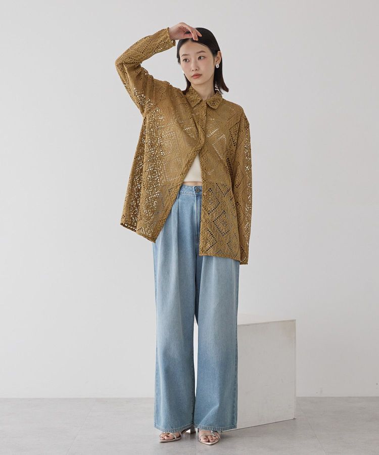 AMERICAN HOLIC「レース長袖シャツ」|シャツ・ブラウス|